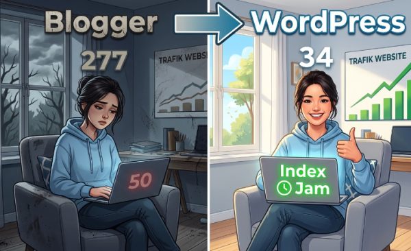 Blogger vs WordPress Sama-sama Domain Berbayar, Tapi Kenapa Jauh Beda Soal Index Google? Ini Pengalaman Saya